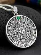 DIJE CALENDARIO AZTECA — Plata Esterlina ALHUNA®