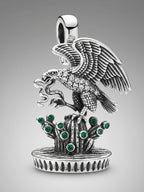 El Águila y La Serpiente - Plata Esterlina con Piedras Brillantes