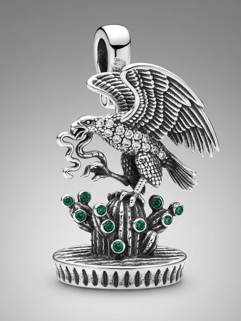 El Águila y La Serpiente - Plata Esterlina con Piedras Brillantes