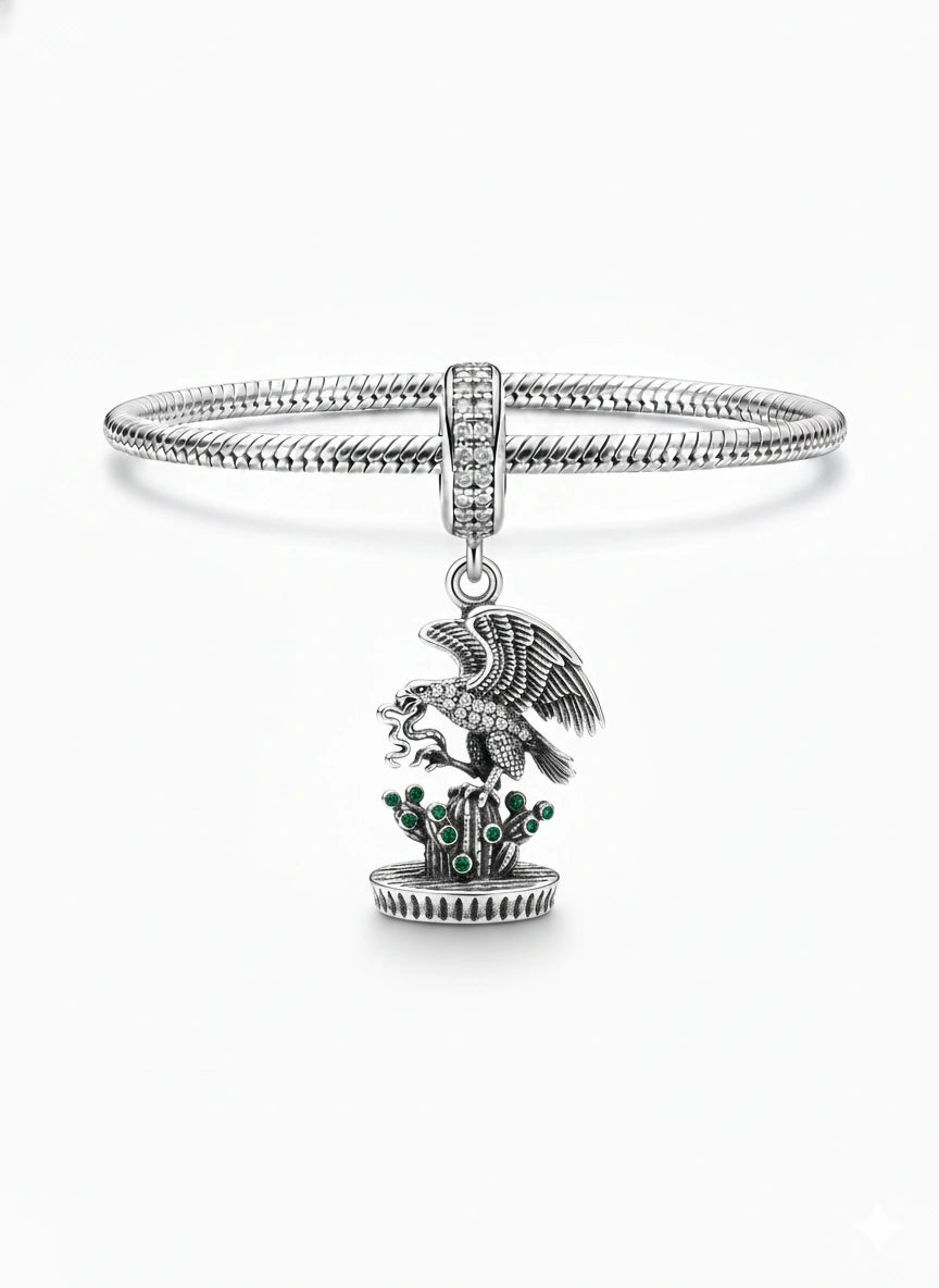 El Águila y La Serpiente - Plata Esterlina con Piedras Brillantes