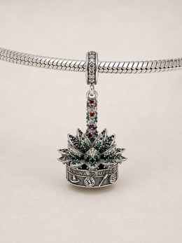 El Maguey - Charm en Plata Esterlina .925 con Piedras Brillantes