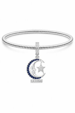 La Luna - Charm en Plata Esterlina .925 con Piedras Brillantes