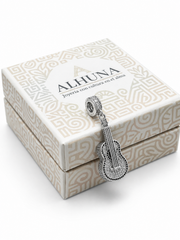 La Guitarra - Charm en Plata Esterlina con Piedras Brillantes