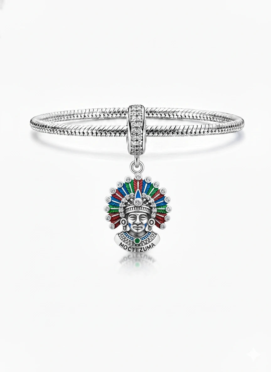 EL PENACHO DE MOCTEZUMA — Charm Plata Esterlina ALHUNA®