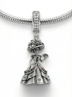 LA CATRINA — Charm Plata Esterlina con Piedras Brillantes ALHUNA®